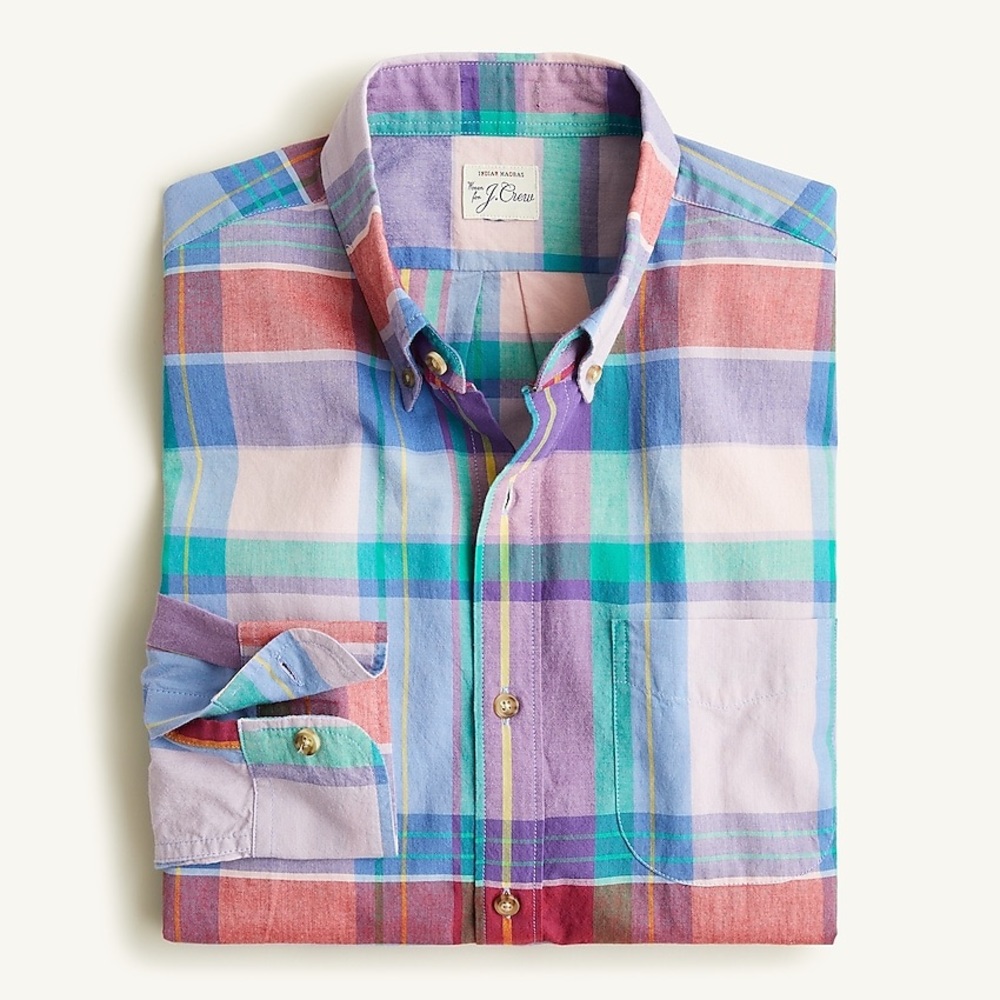 J. Crew Indian madras shirt in cotton men’s large
